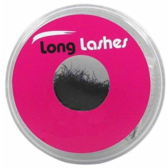 Long Lashes Műszempilla, 3D (szálas), J-íves, vékony (0.15mm), fekete